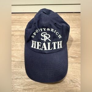 Sporty & Rich Dark Blue Cap with White Embroidery